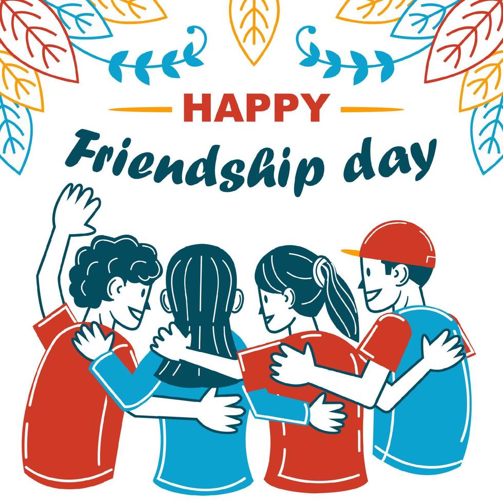 Happy Friendship Day, vector illustrator