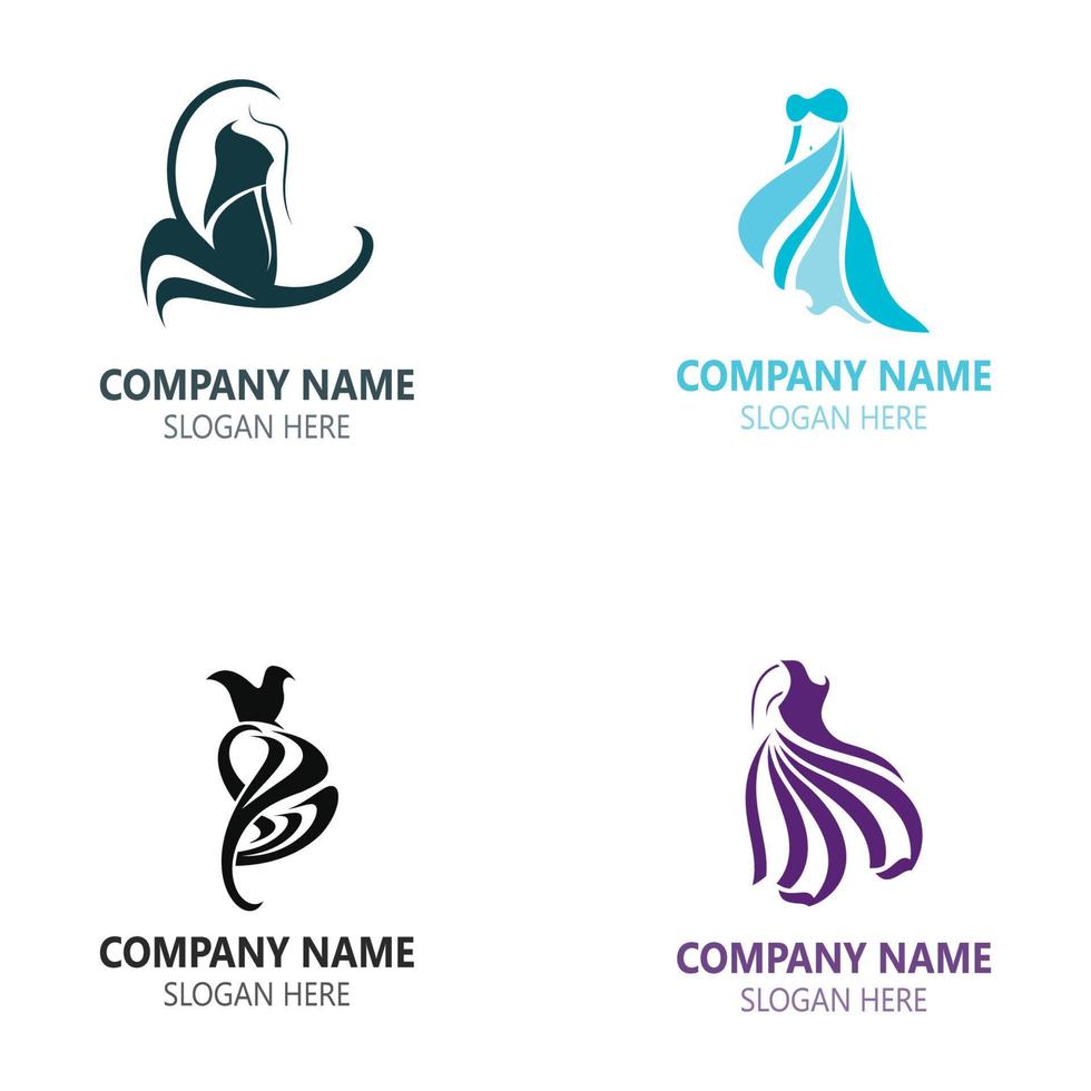 Dress woman logo image beauty creative for boutique vector