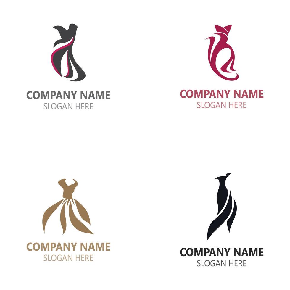 Dress woman logo image beauty creative for boutique vector