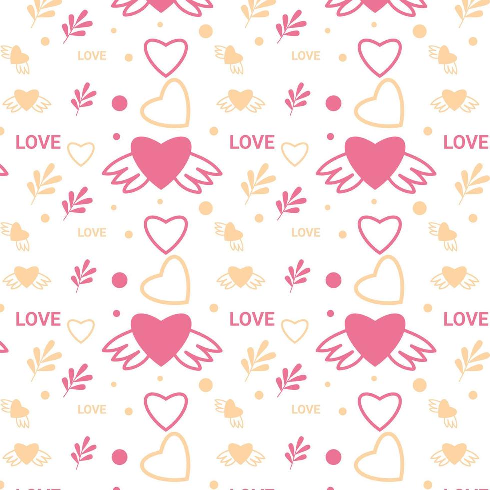 Cute love pattern. Abstract seamless pattern of love. Valentine's