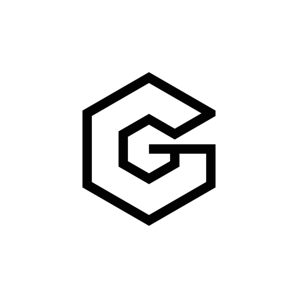 modern monogram letter G logo design vector