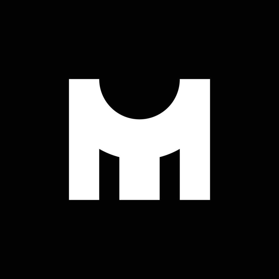 diseño moderno del logotipo de la letra m del monograma vector