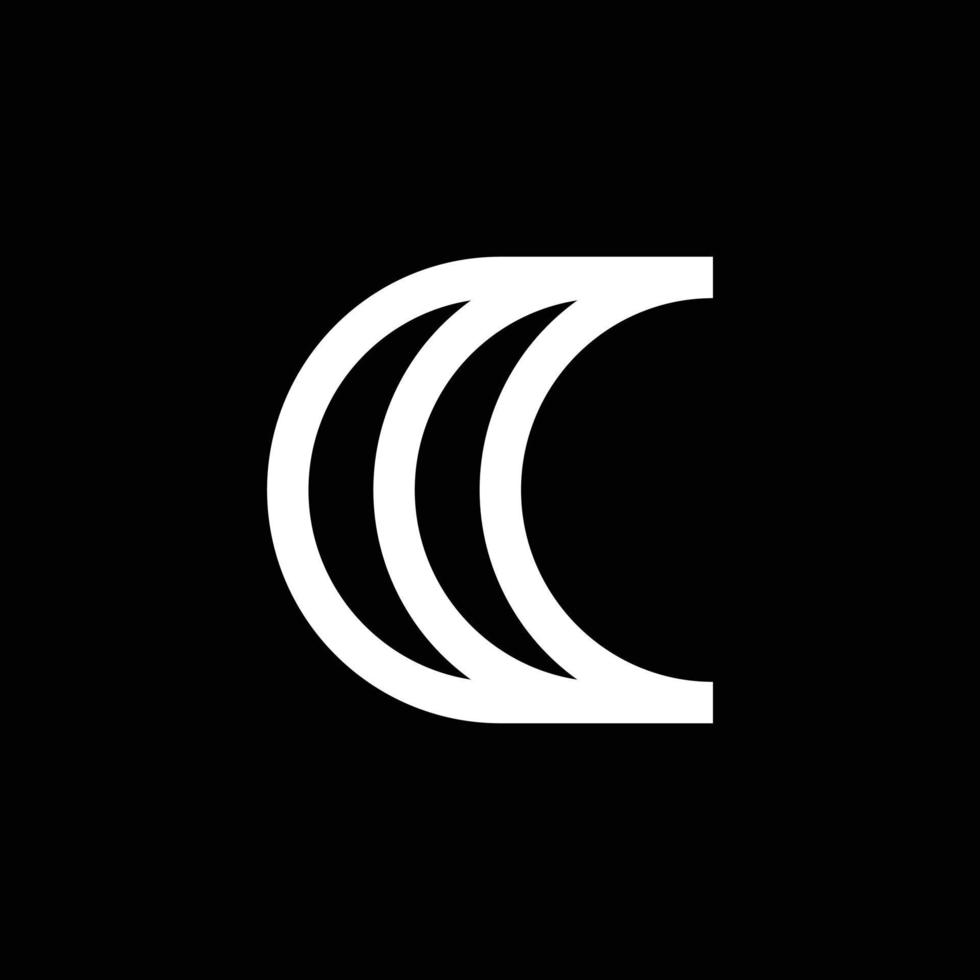 modern monogram letter C logo design vector