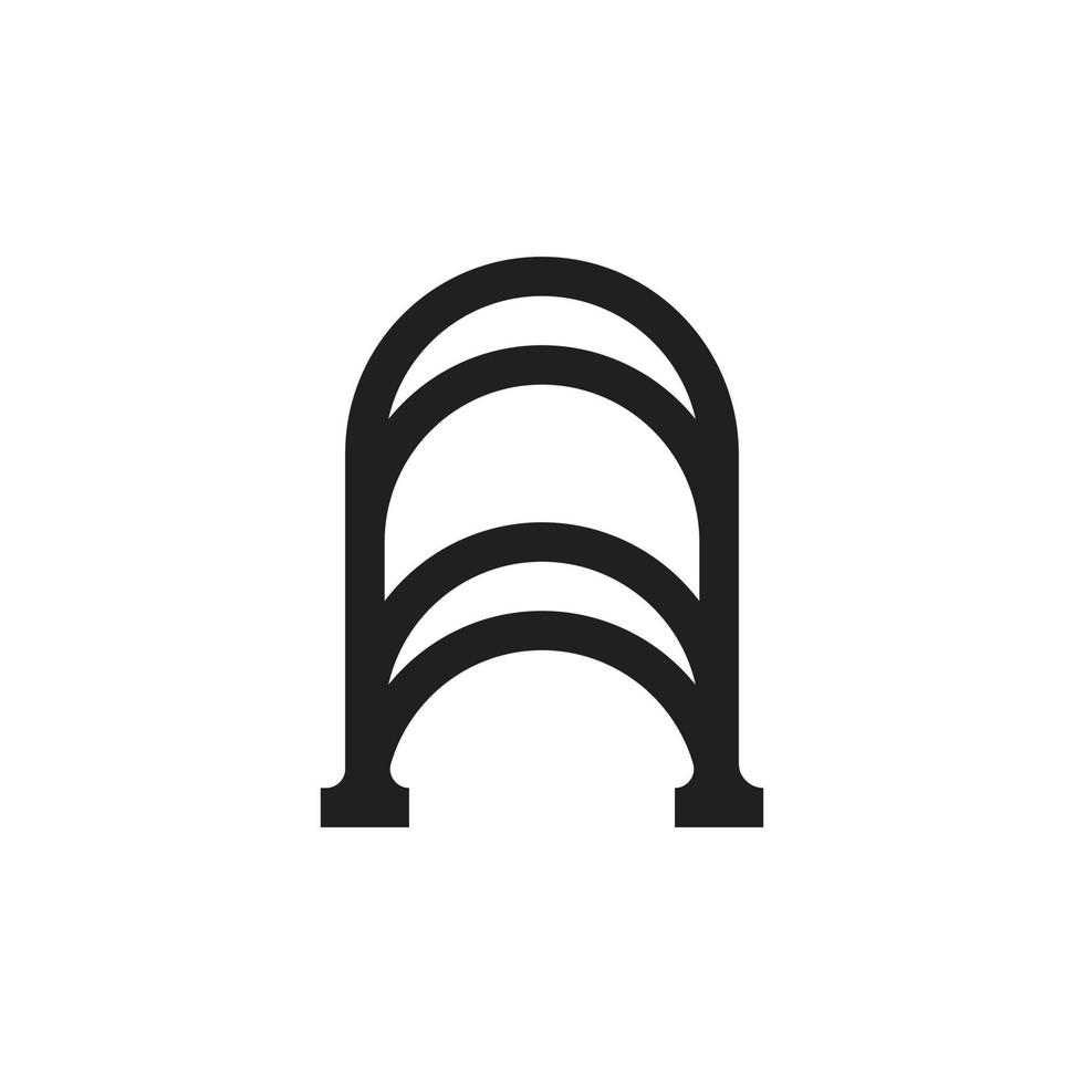 modern monogram letter A logo design vector
