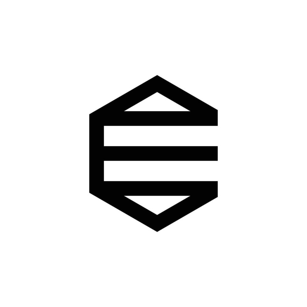 diseño moderno del logotipo de la letra e del monograma vector