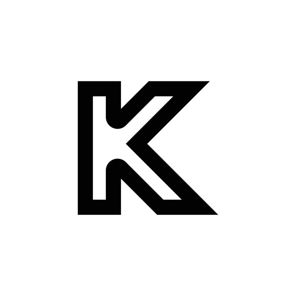 diseño moderno del logotipo de la letra k del monograma vector