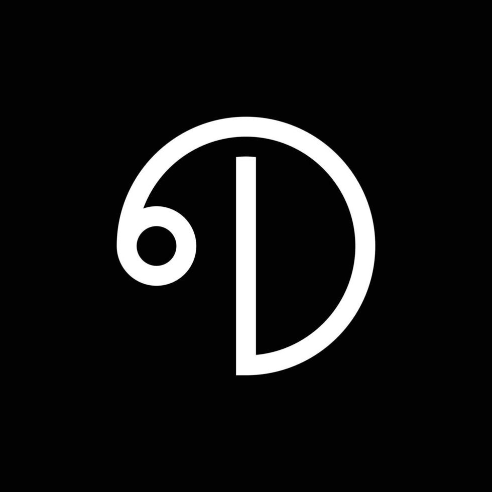 diseño moderno del logotipo de la letra d del monograma vector
