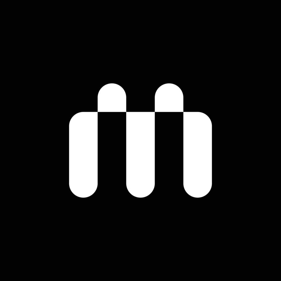 modern monogram letter M logo design vector