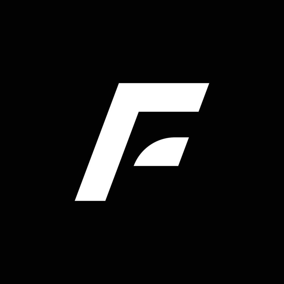 diseño moderno del logotipo de la letra f del monograma vector