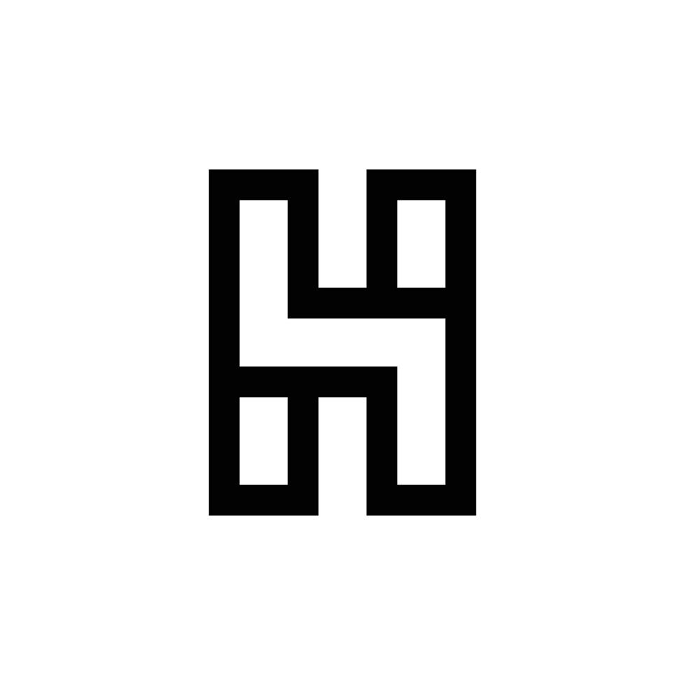 modern monogram letter H logo design vector