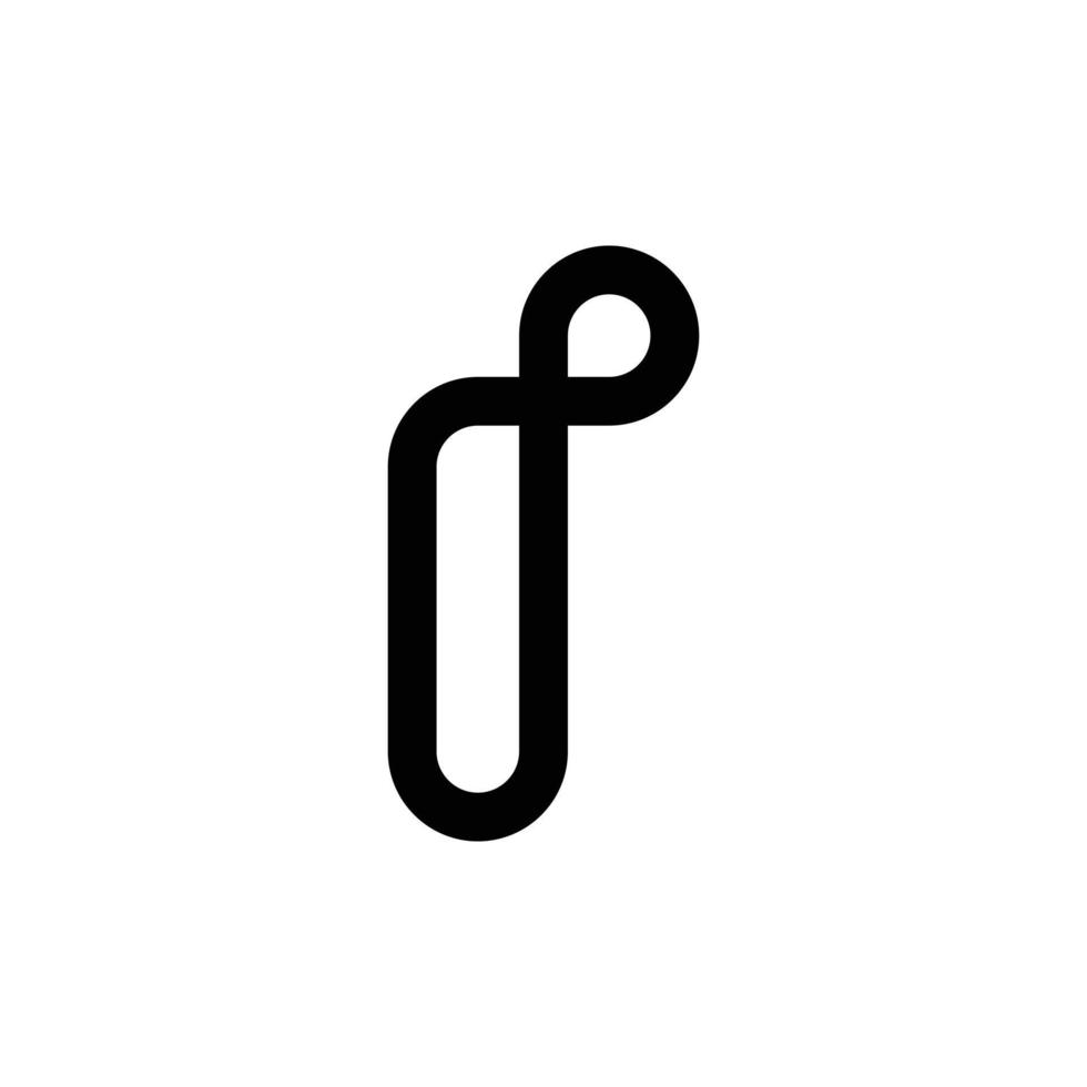diseño moderno del logotipo de la letra i del monograma vector
