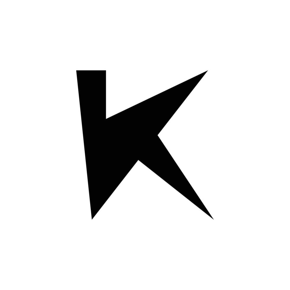 diseño moderno del logotipo de la letra k del monograma vector