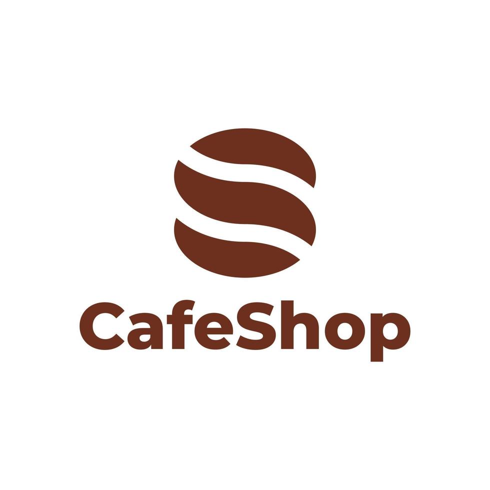 diseño del logotipo de café con letra s. diseño de logotipo de cafetería vector