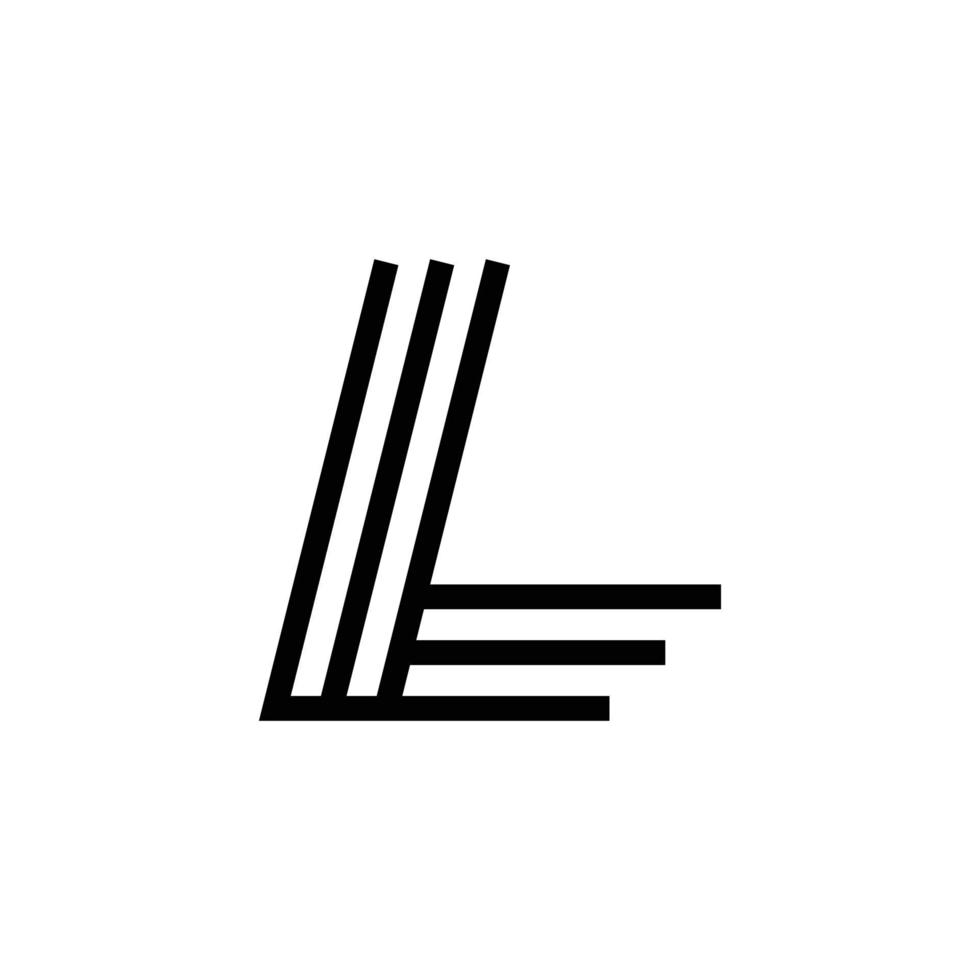 modern monogram letter L logo design vector