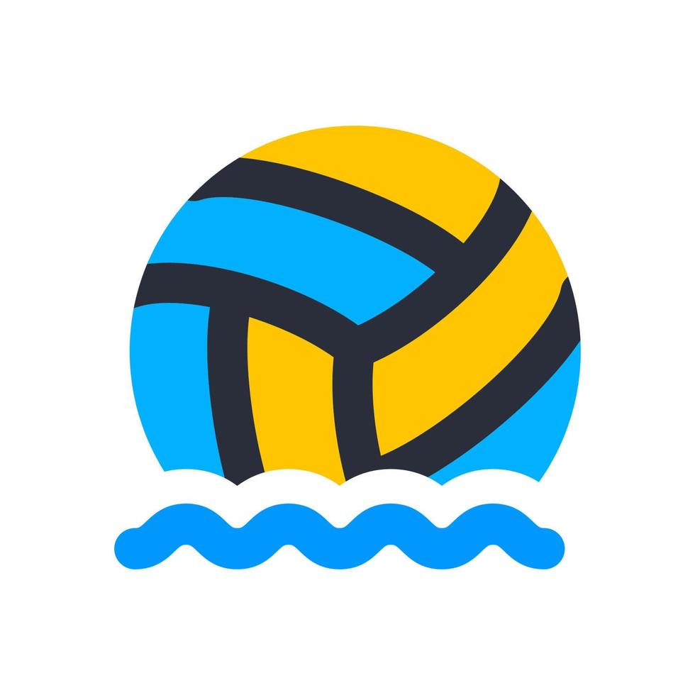 icono de voleibol con estilo plano vector