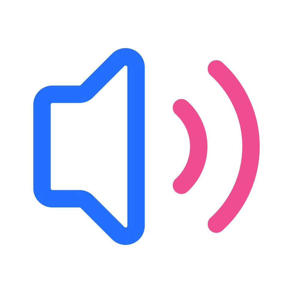 Volume Up Icon with Two Tone Color vector