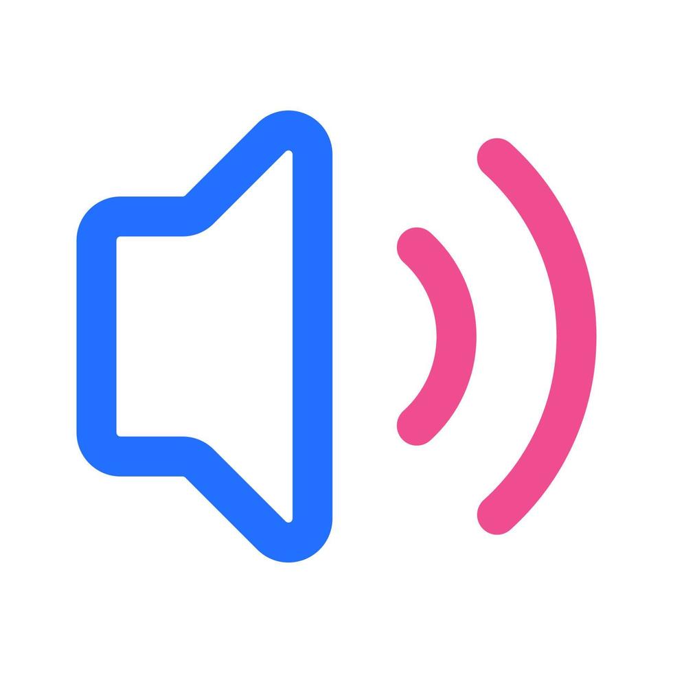 Volume Up Icon with Two Tone Color vector