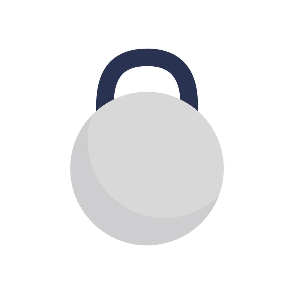 Kettlebell Icon with Flat Style vector