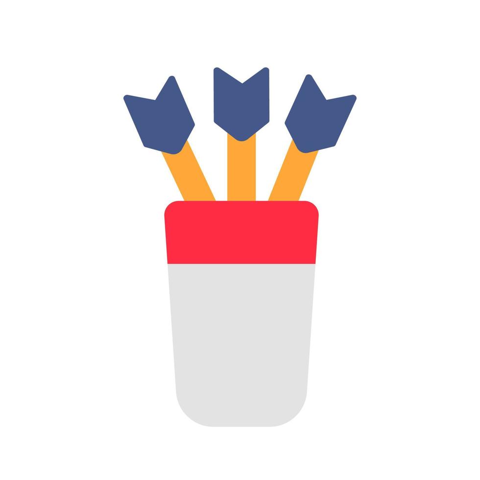 Archery Case with Flat Style vector
