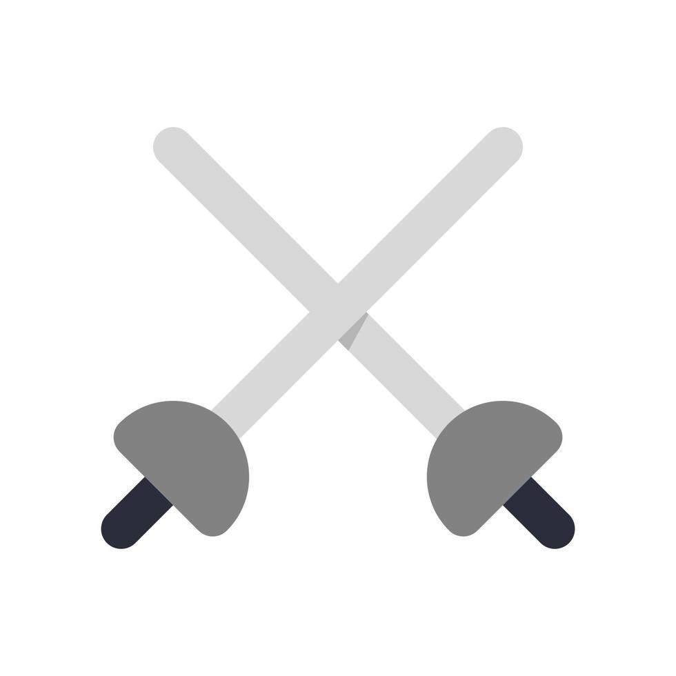 Fencing Icon with Flat Style vector