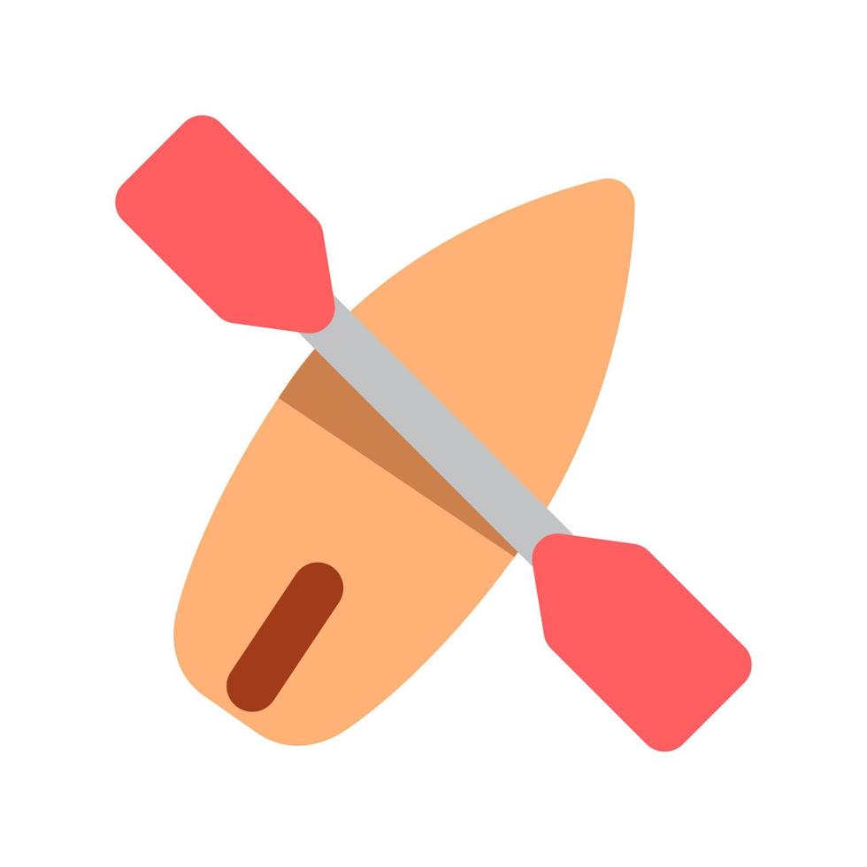 Canoe Icon with Flat Style vector