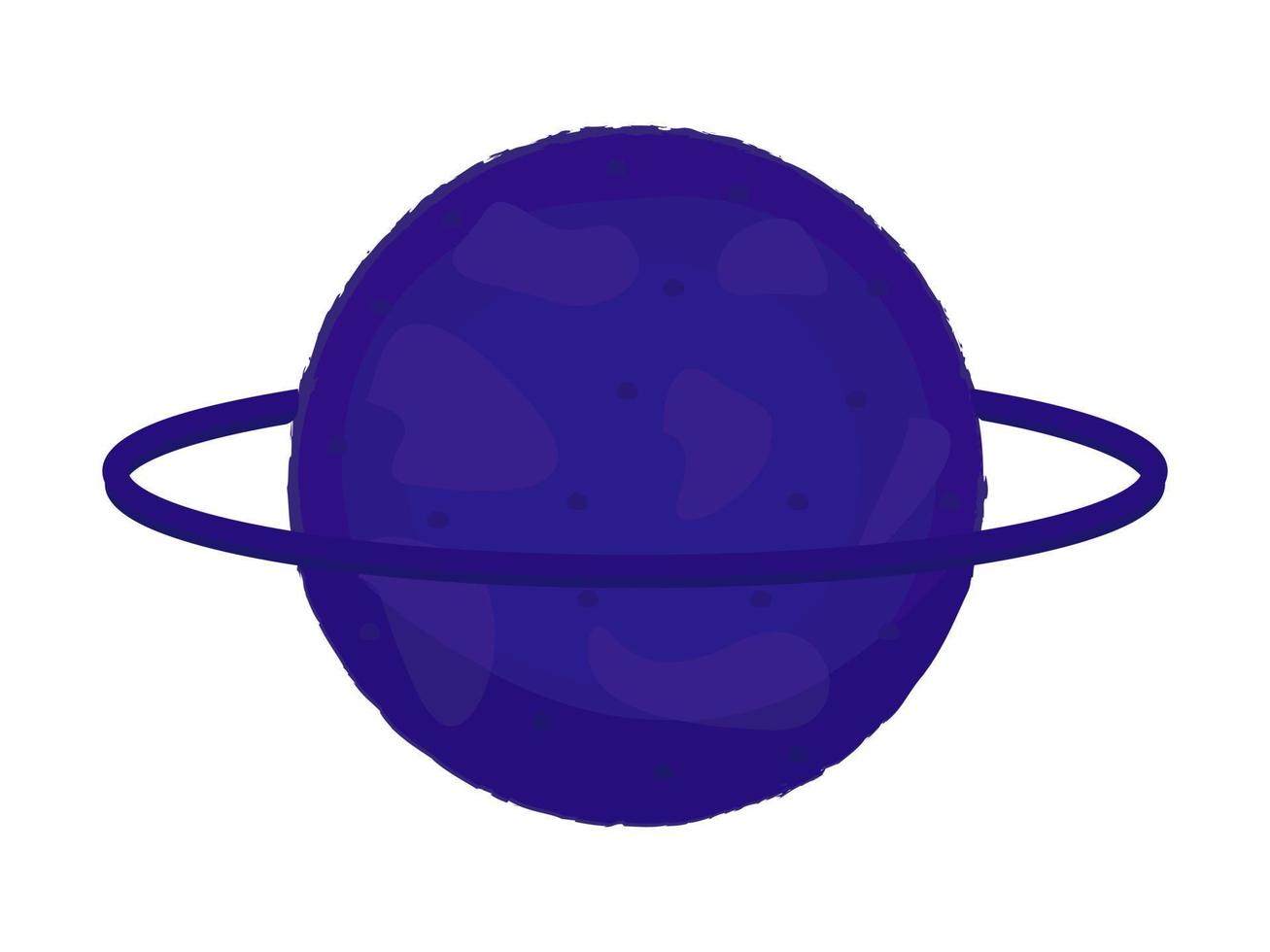 Blue planet with ring vector