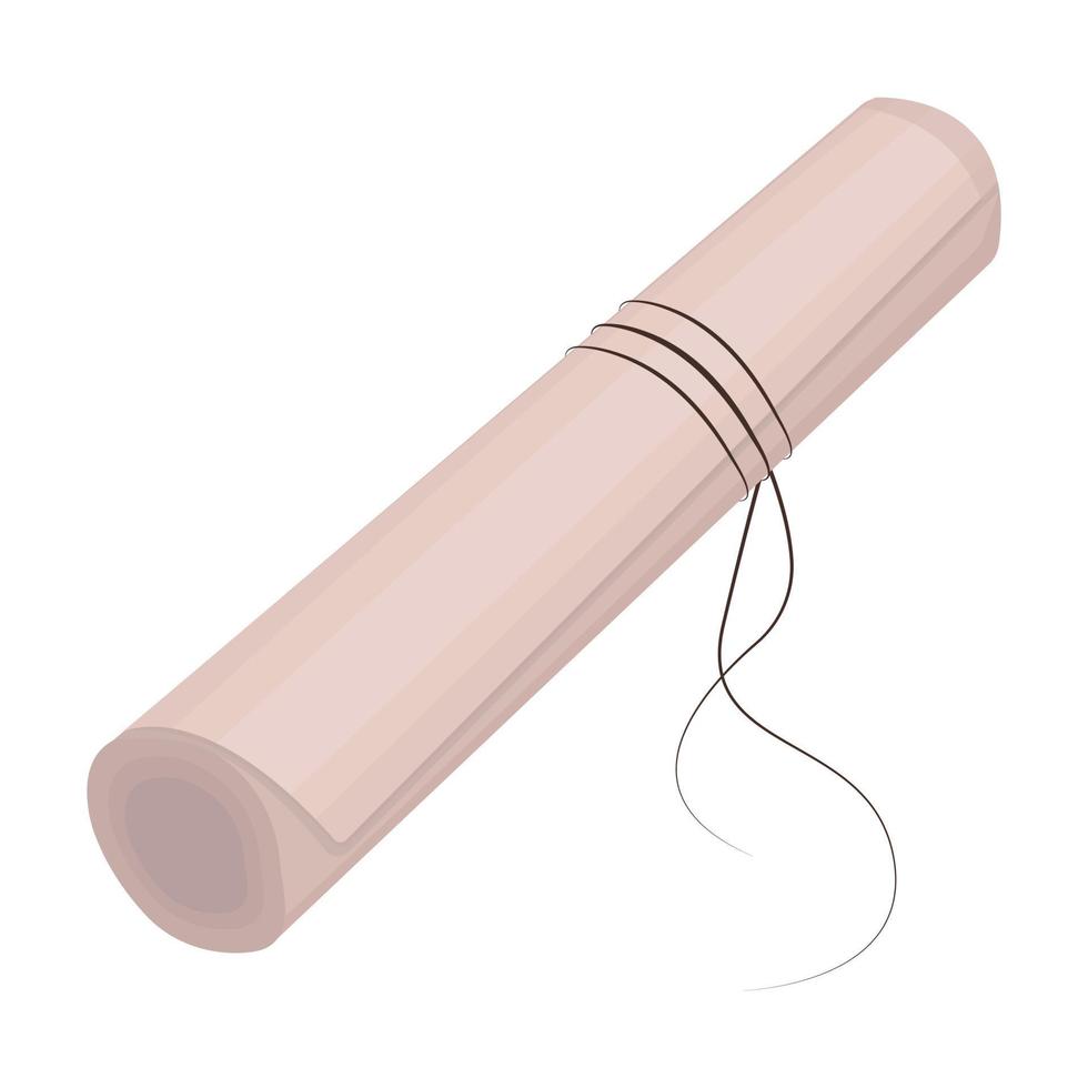 Roll of paper with jute rope vector