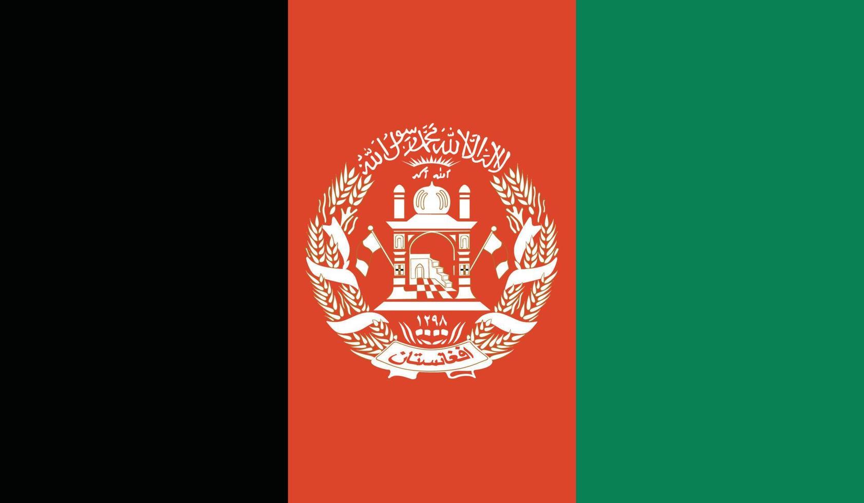 Afghanistan flag vector Illustration.