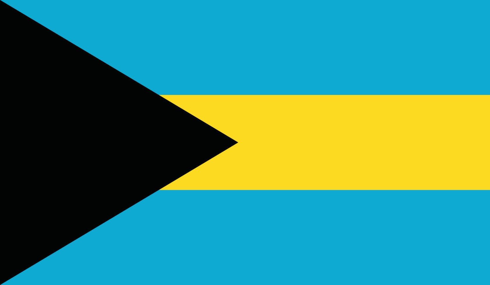 vector illustration of Bahamas flag.