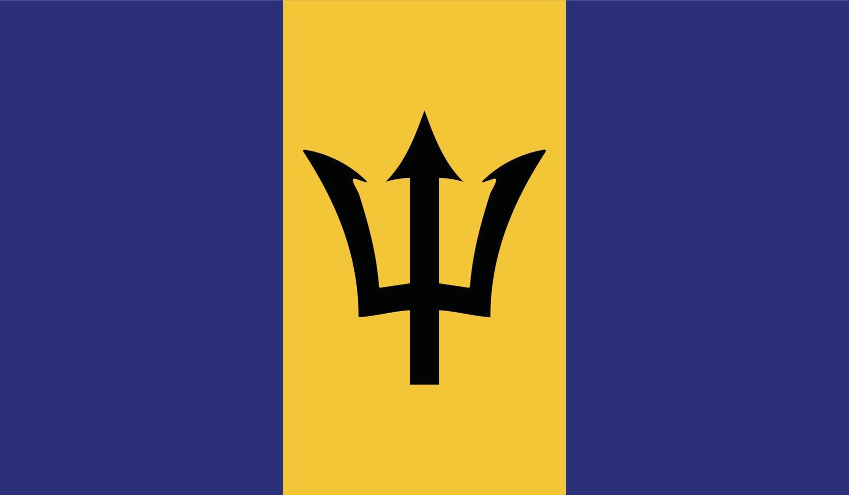 vector illustration of Barbados flag