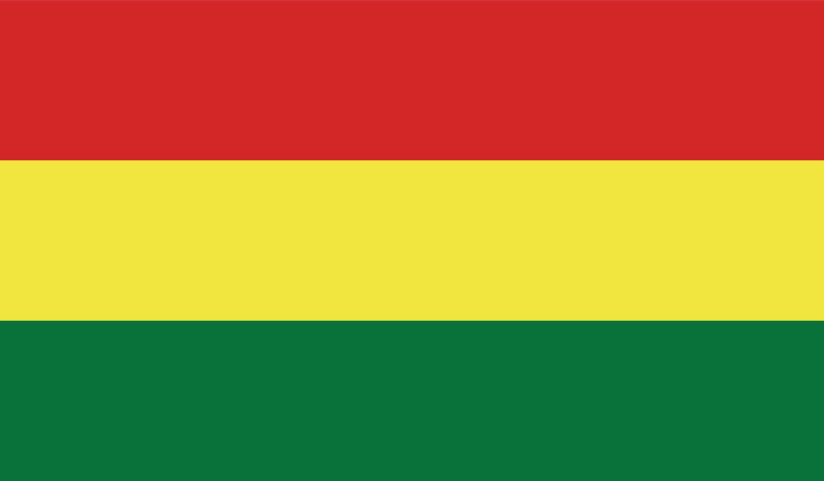 ilustración vectorial de la bandera boliviana. vector
