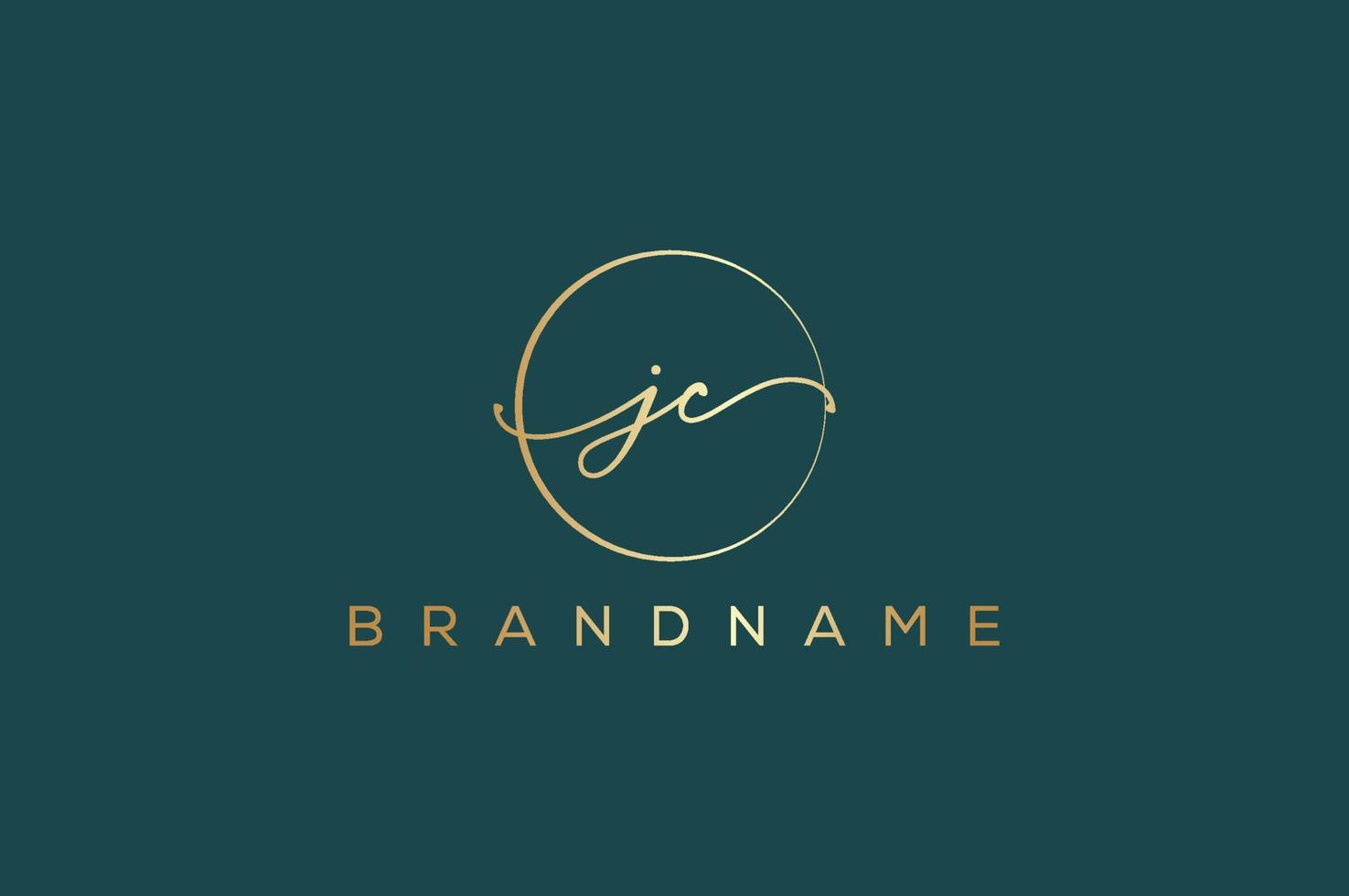 J C  JC hand drawn logo of initial signature, fashion, jewelry, photography, boutique, script, wedding, floral and botanical creative vector logo template for any company or business.