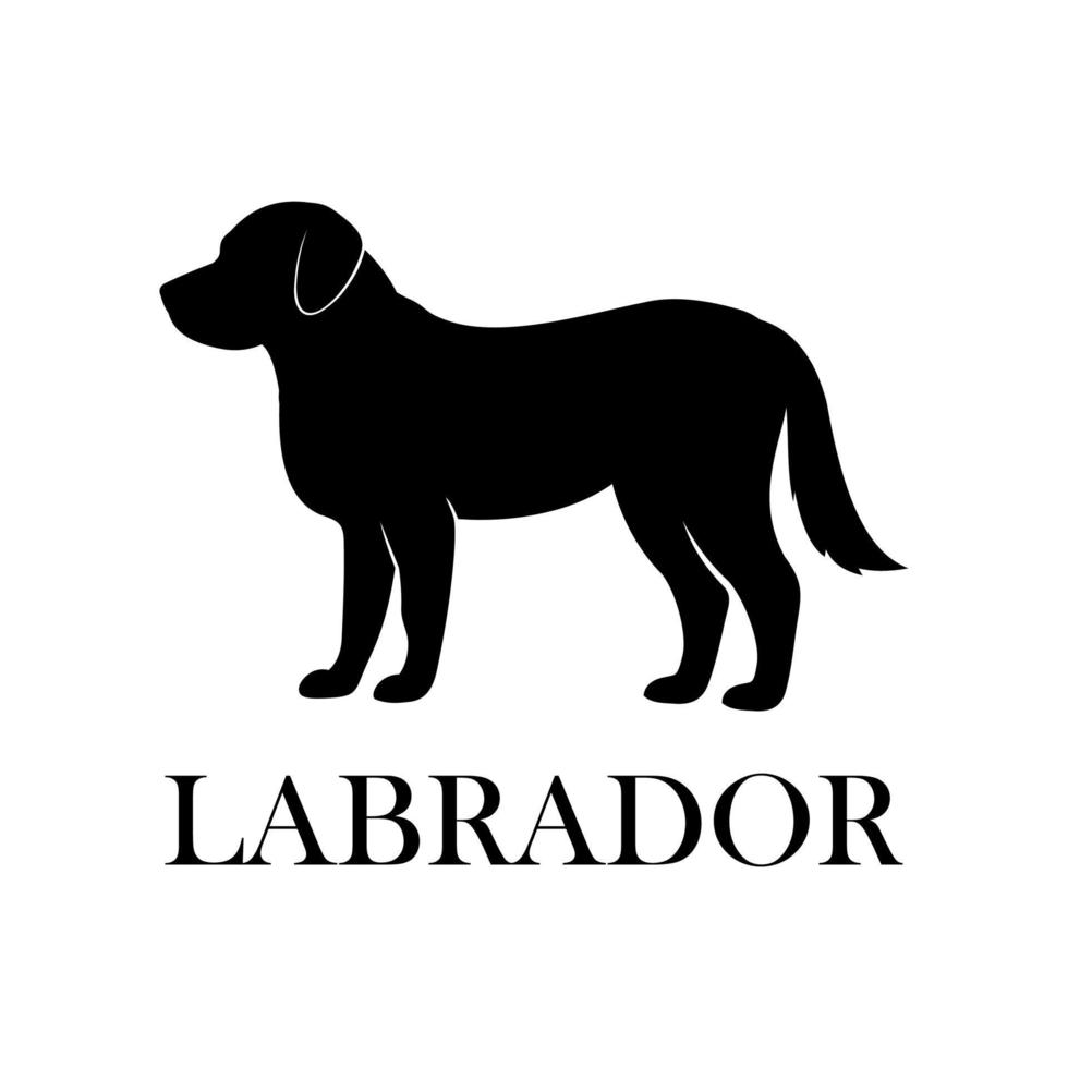 logotipo de perro labrador vector