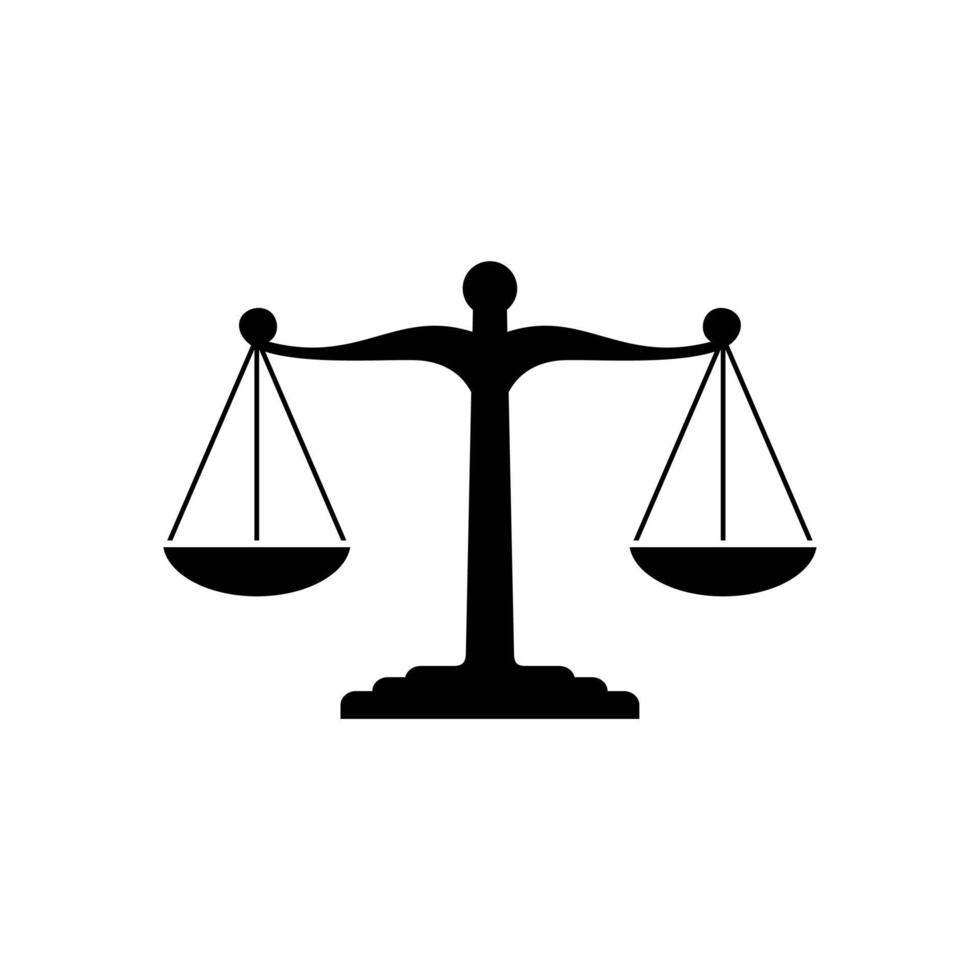 Scale justice icon vector