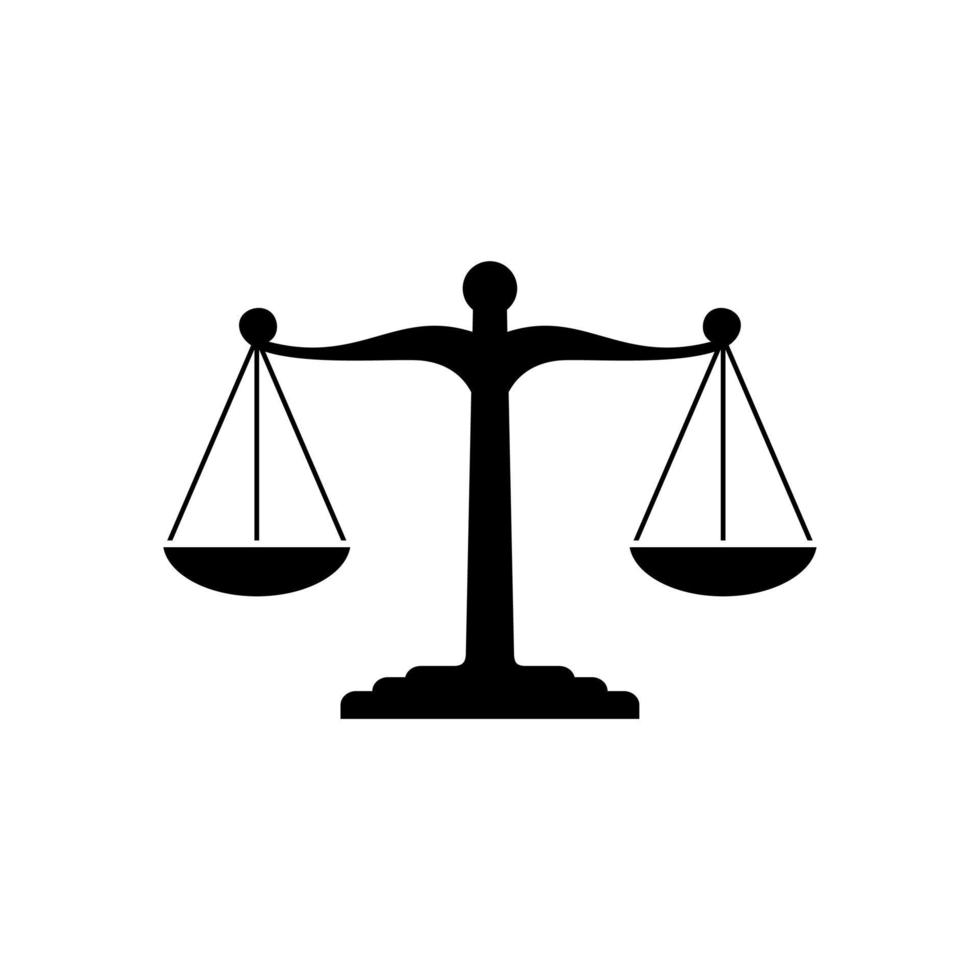 Scale justice icon vector