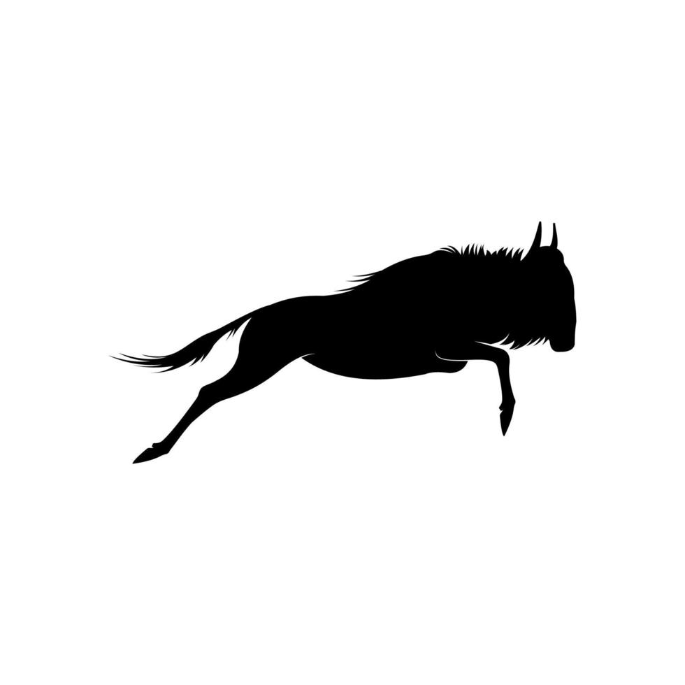 Wildebeest Silhouette vector