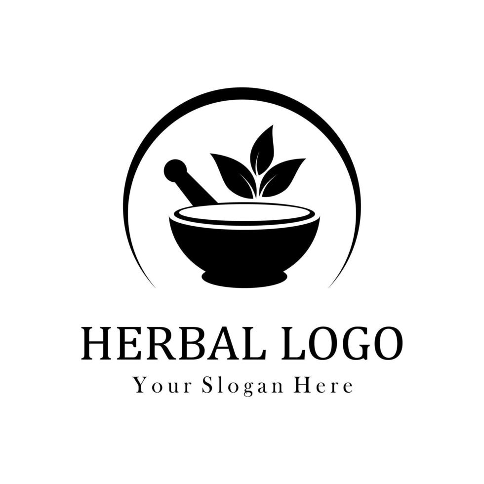 vector de logotipo de hierbas