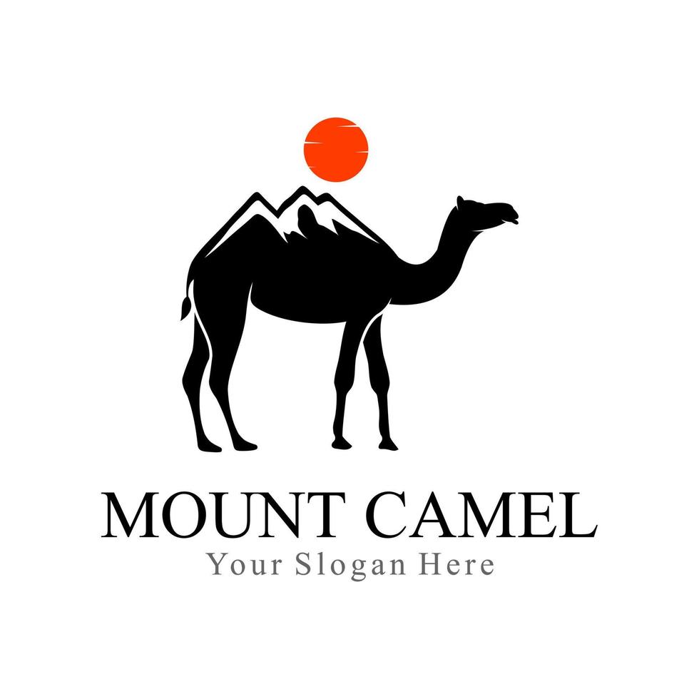 logotipo de camello de montaña vector