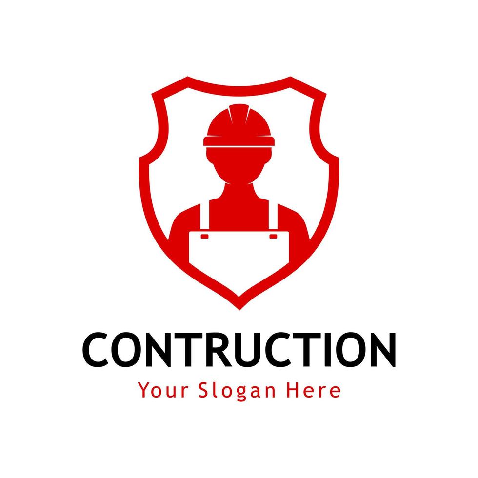 logotipo de la construcción del trabajador vector