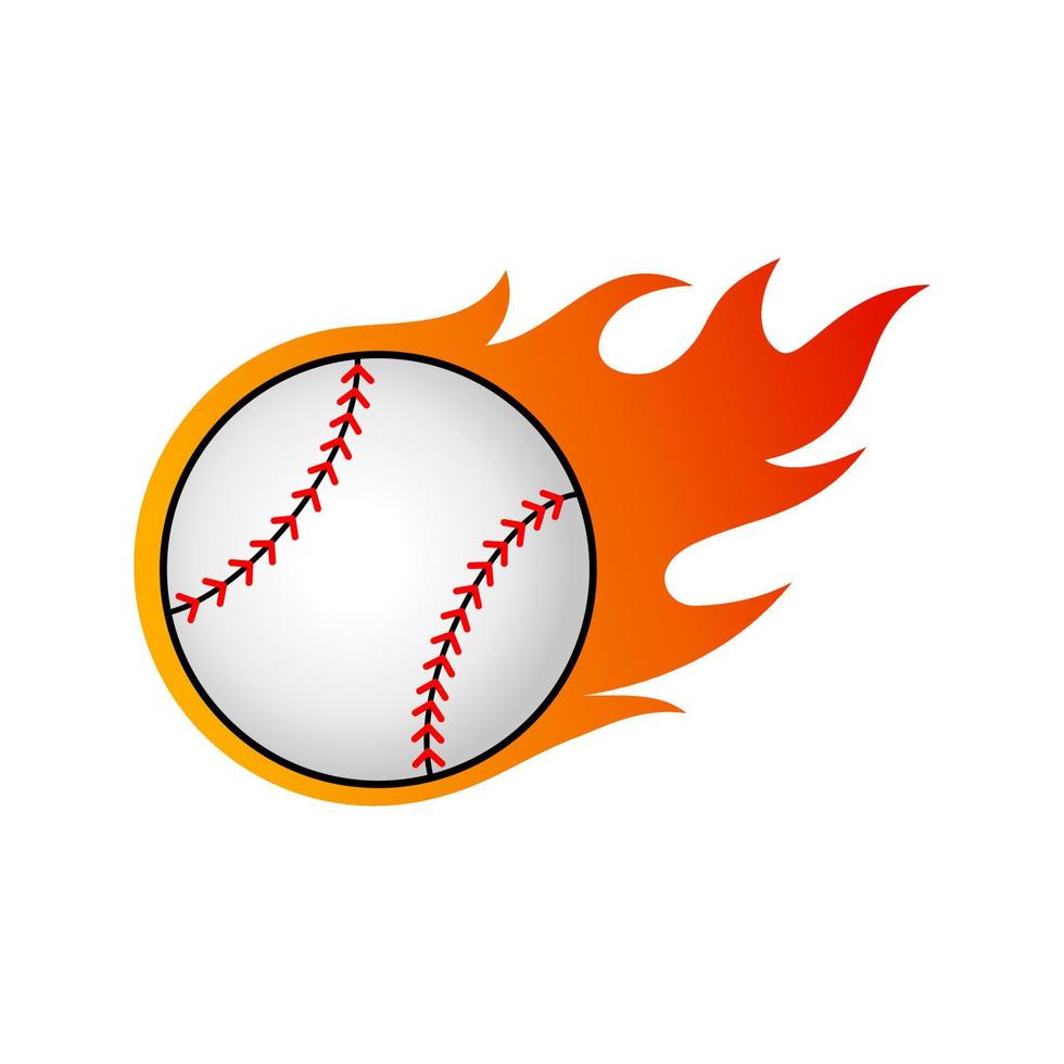 beisbol fuego vector