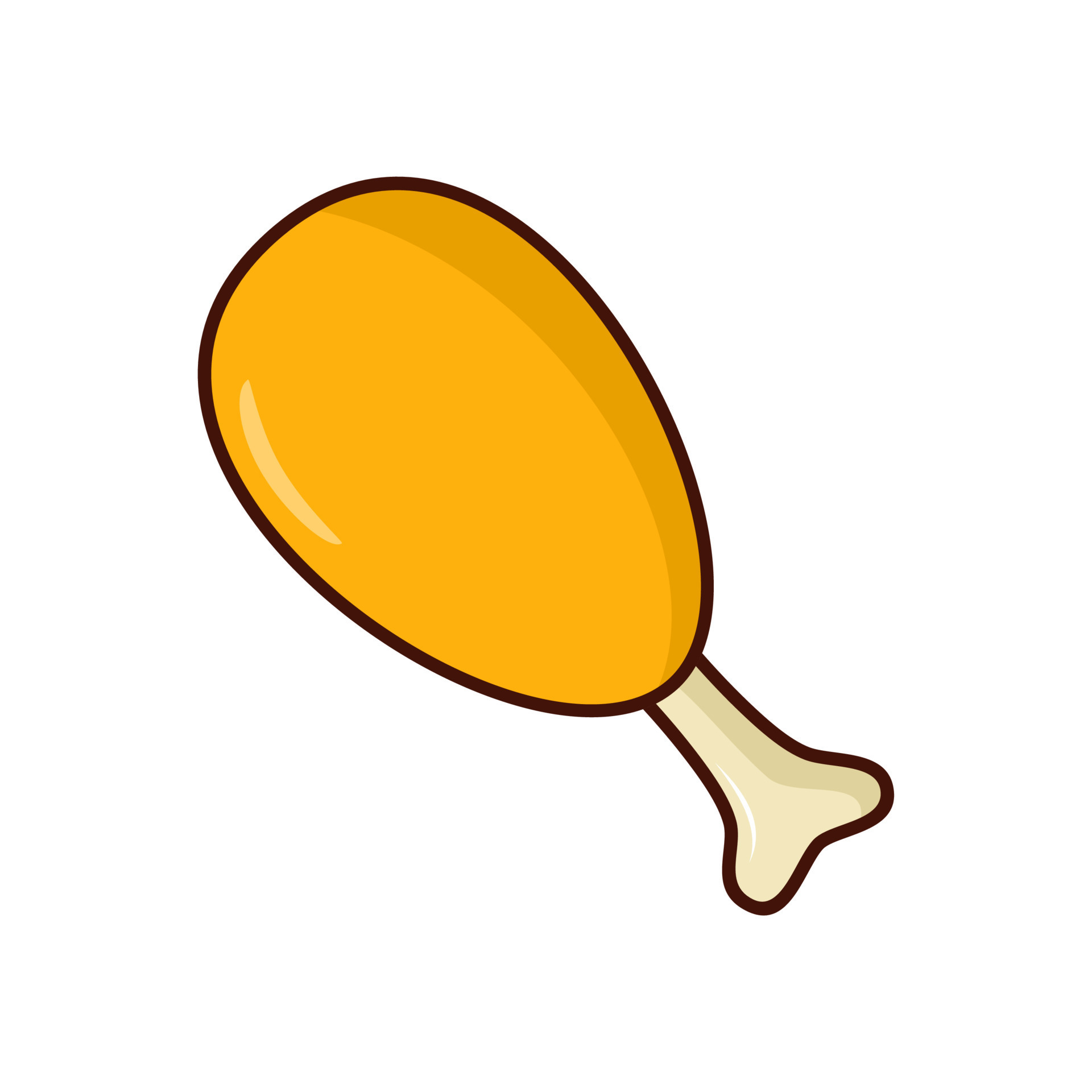 chicken drumstick icon 10030554 Vector Art at Vecteezy