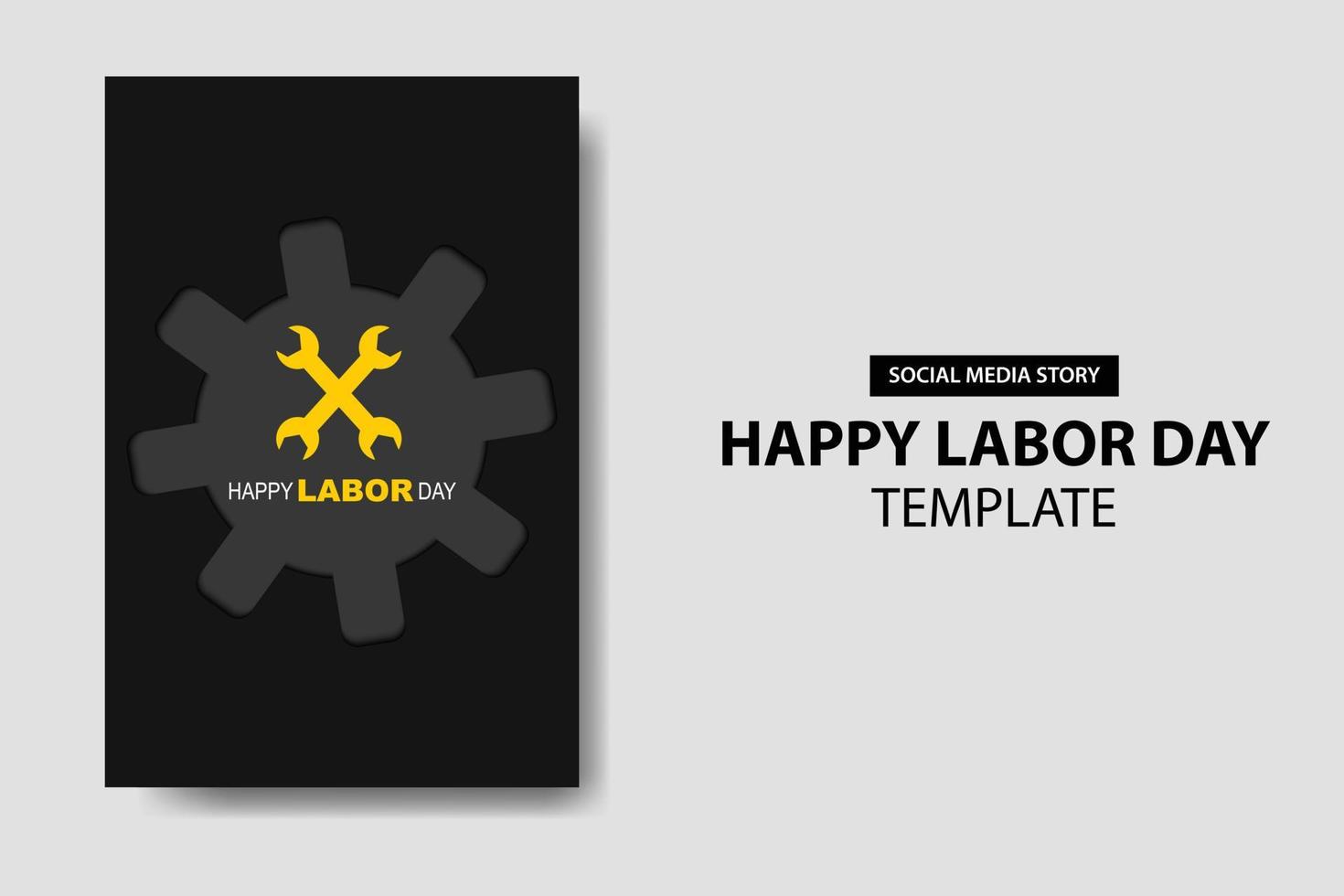 Happy Labor Day Story Template vector