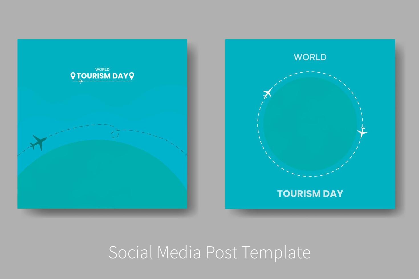 plantilla de paquete de redes sociales del día mundial del turismo vector
