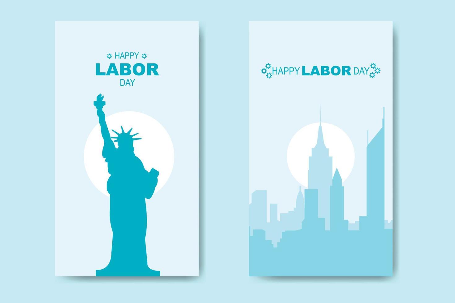 Happy Labor Day Bundle Template Flat vector