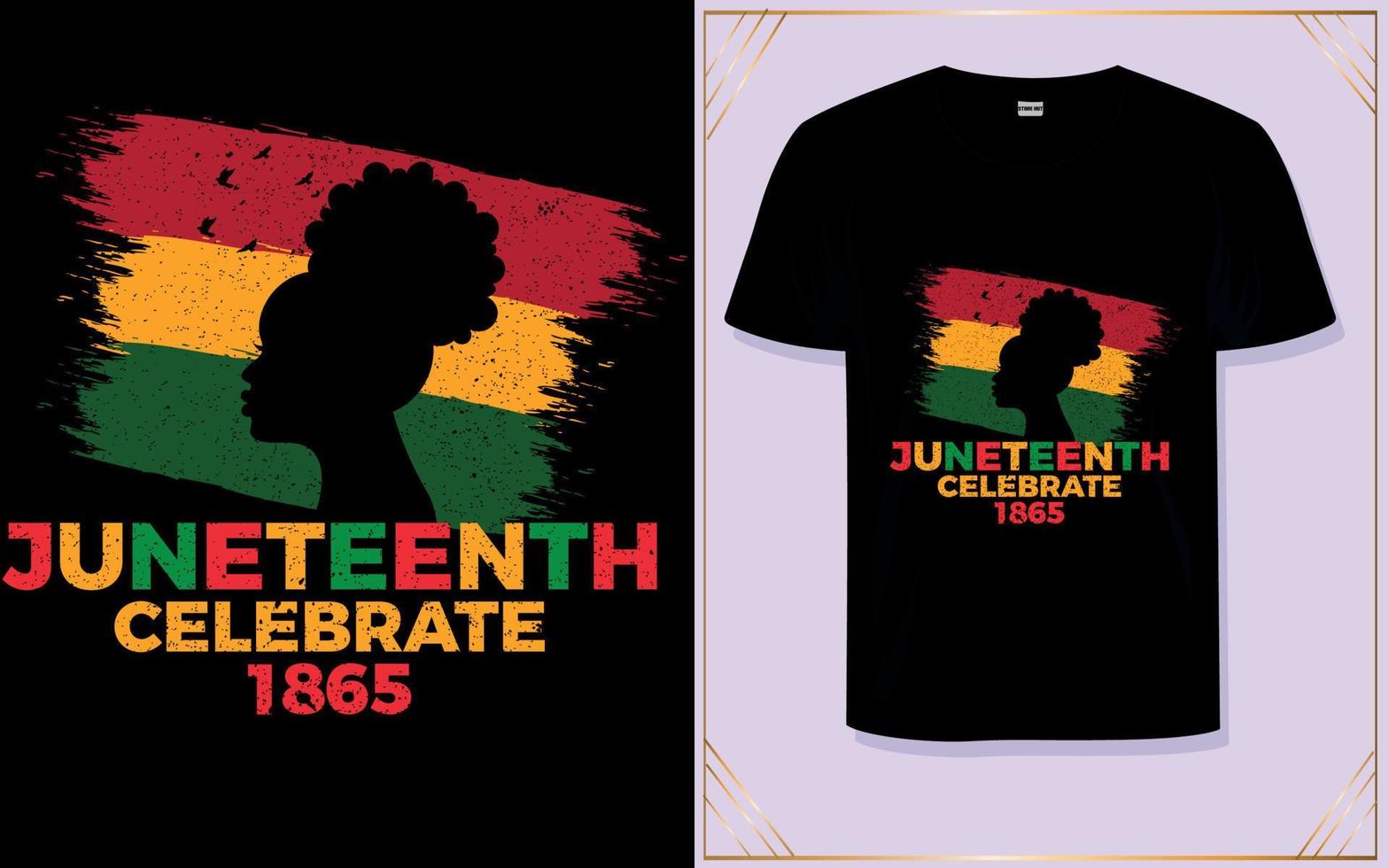 Trendy juneteenth t shirt design vector