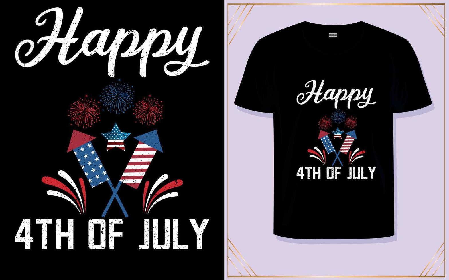 4th of july USA independence day t shirt design vector