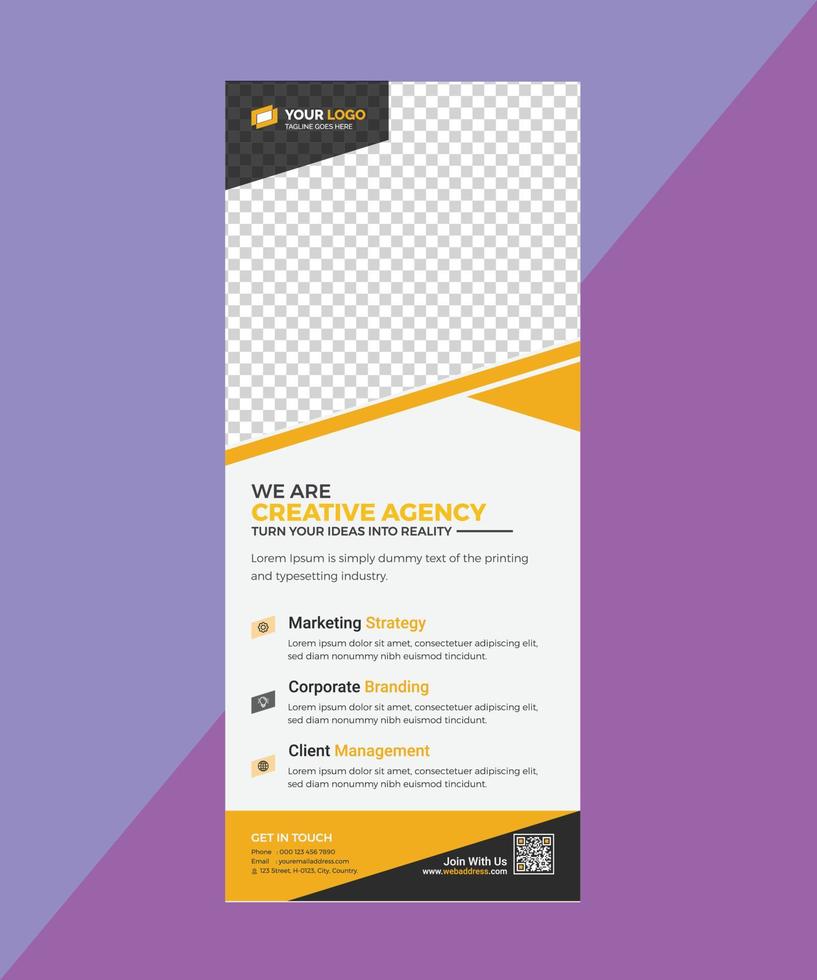 Modern Creative Business print ready rollup banner or x banner or stand banner design template vector