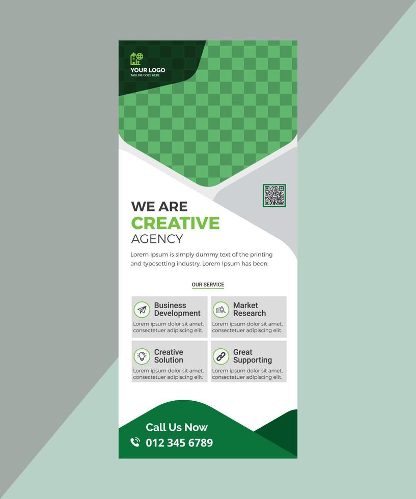 Modern Creative Business print ready rollup banner or x banner or stand banner design template vector