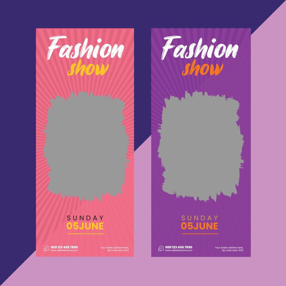 New arrival fashion products sale print ready roll-up banner design template vector