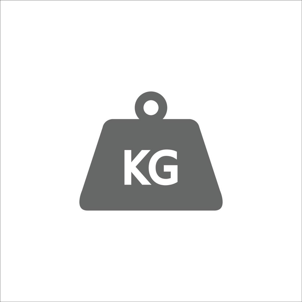 Weight kilogram icon in trendy flat style isolated vector on white background